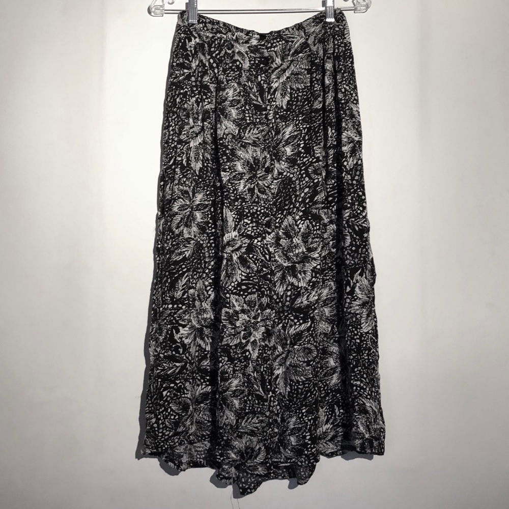 Vintage button down tea length skirt